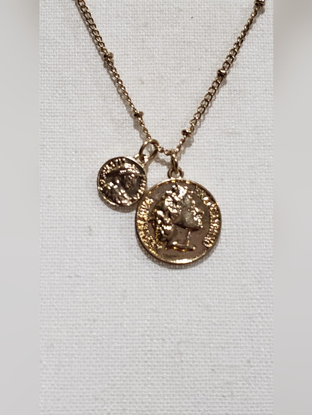 Gold-tone  Coin Pendant Necklace